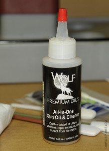 Bottle of Wolf Premium Gun Oil