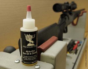 Bottle of Wolf Premium Gun Oil